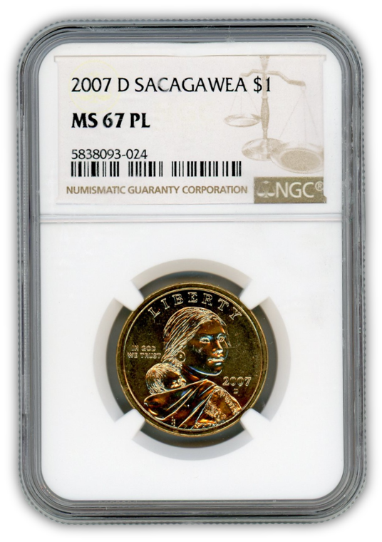 2007 Sacagawea Dollar Denver - NGC MS67 PL Prooflike