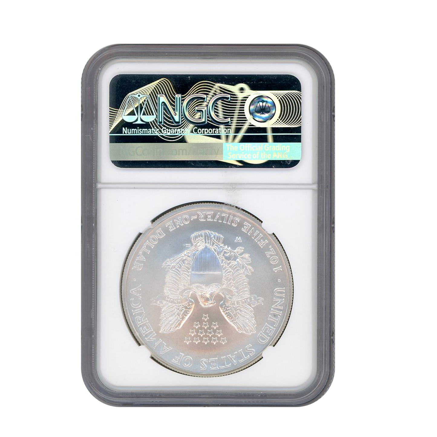 2008 West Point Burnished Silver Eagle - Reverse of 2007 - NGC MS70
