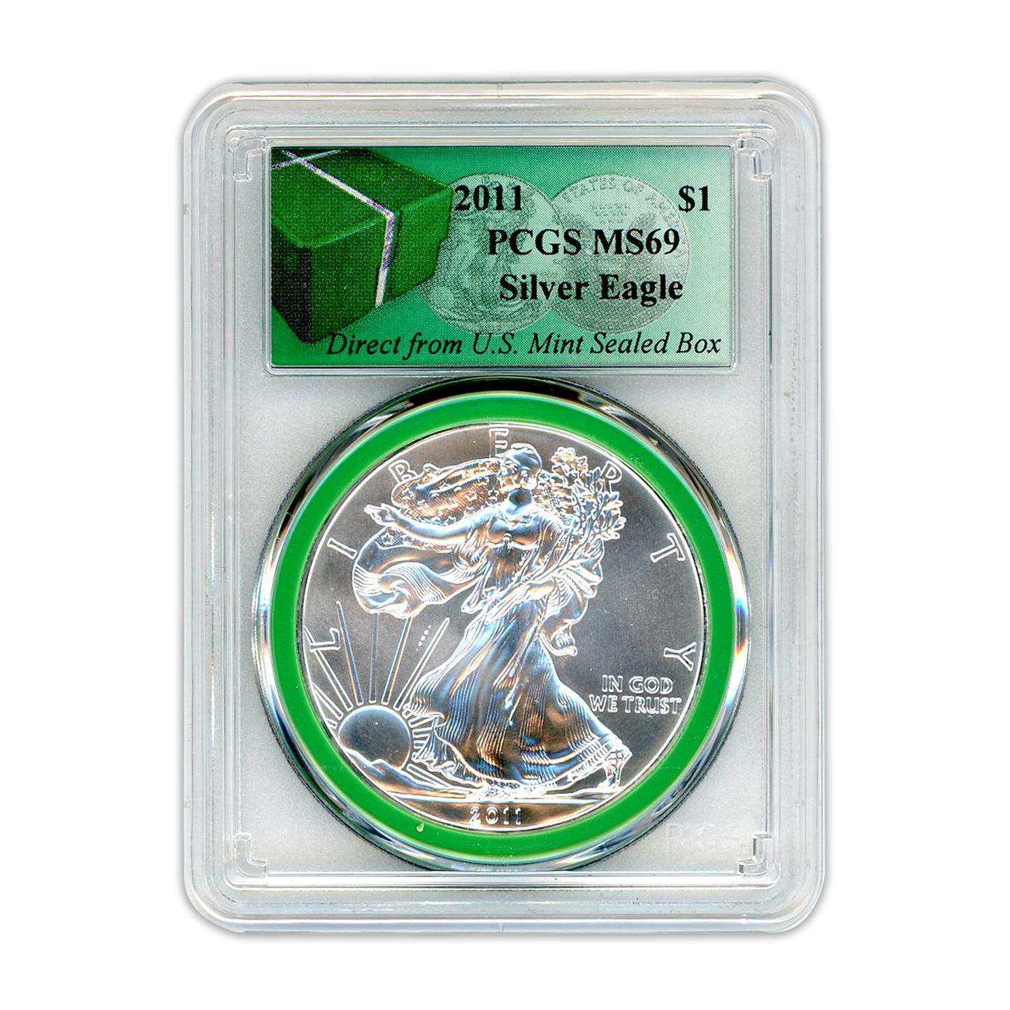 2011 American Silver Eagle - Business Strike - PCGS MS69 Monster Box Label