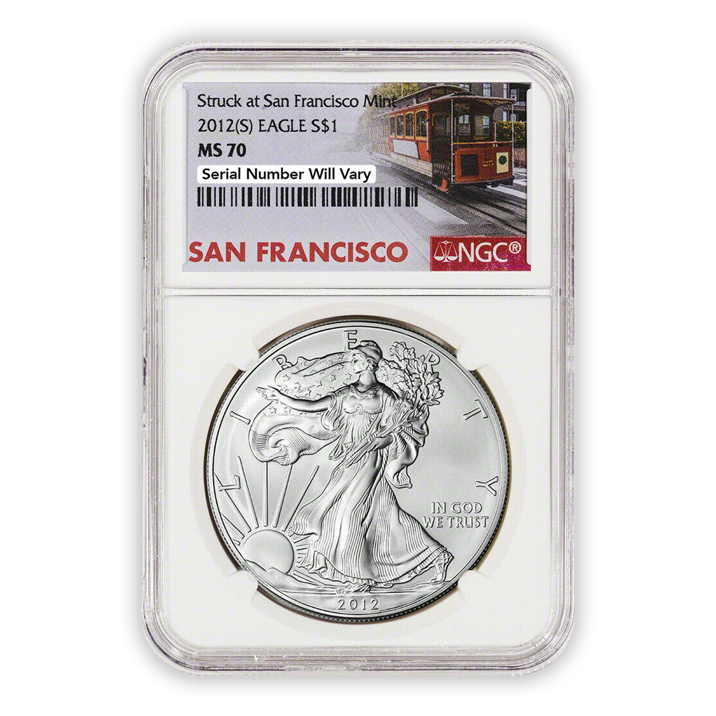 2011 (S) Silver Eagle - Business Strike - NGC MS70 Trolley Label - CoinsTV