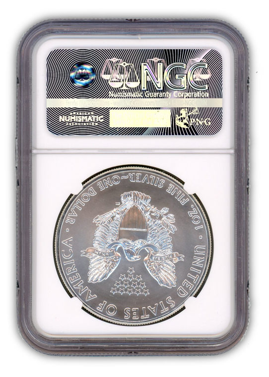 2012 Silver Eagle - Business Strike - NGC MS70 Mercanti Label - CoinsTV