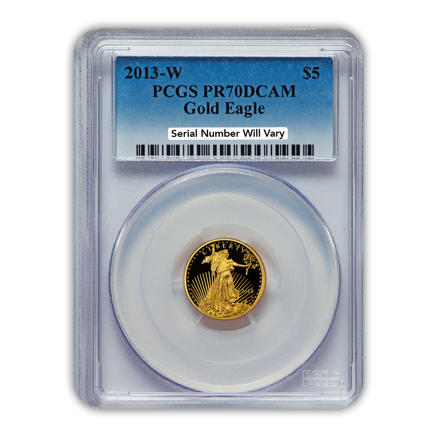 2013 $5 Gold Eagle - 1/10th oz - West Point Proof - PCGS PR70