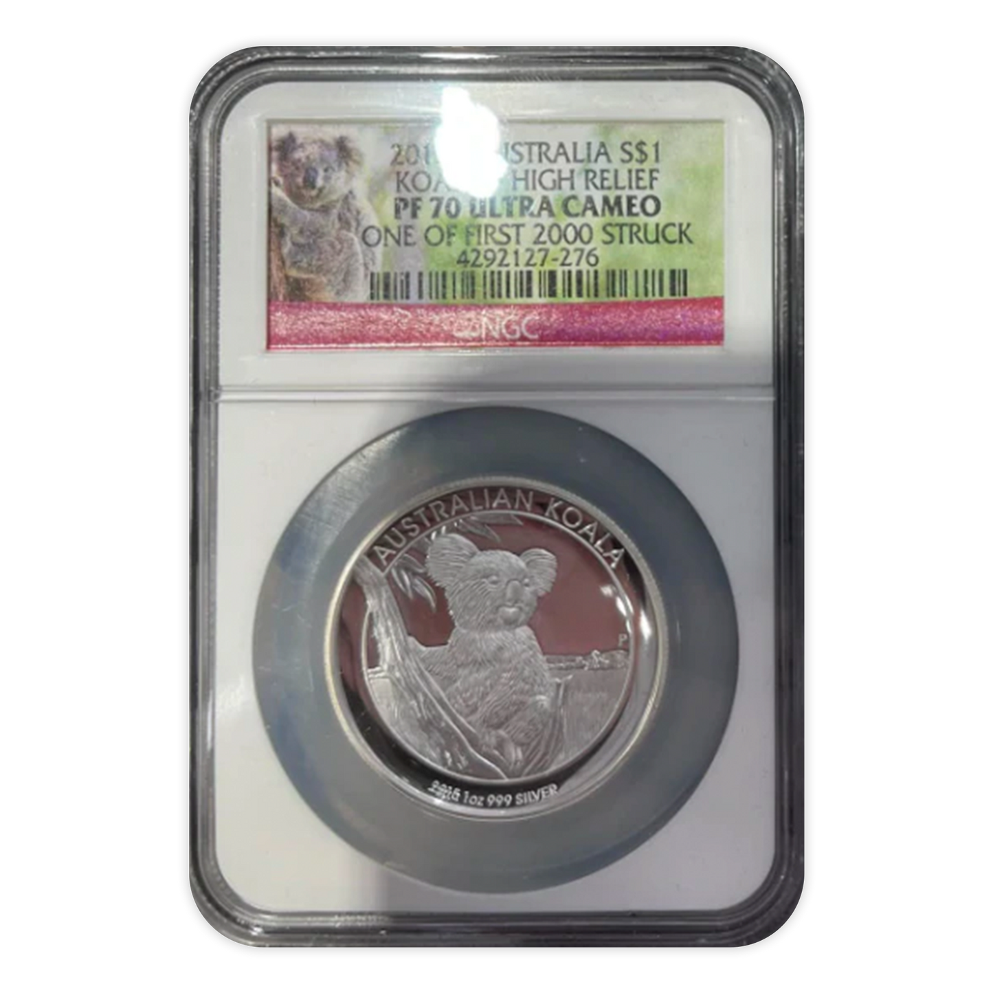 2015 Koala 1 Oz Silver High Relief - Perth Mint - NGC Proof 70 - 1st 2000 - CoinsTV