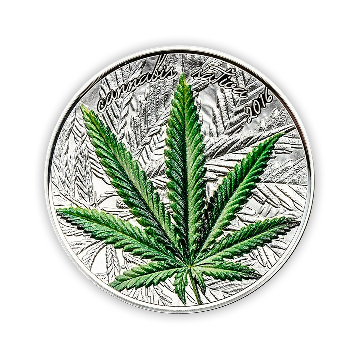 2016 Cannabis Sativa 1 Oz Silver Proof - Mint of Benin