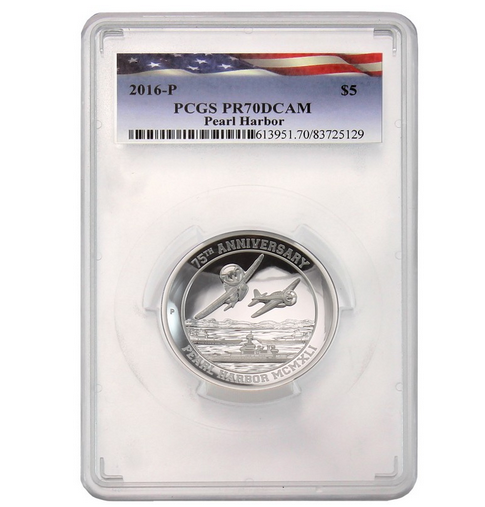2016 Pearl Harbor 5 oz Silver - PCGS PR70