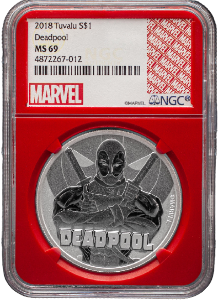 2018 Deadpool 1 Oz Silver - NGC MS69 Red Core - CoinsTV