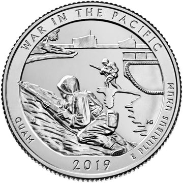 2019 W War in the Pacific Quarter Dollar West Point - Brilliant Uncirculated - CoinsTV