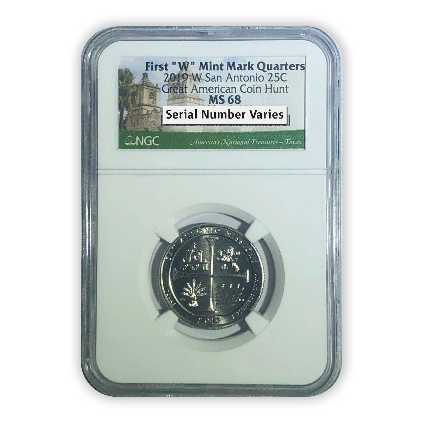 2019 San Antonio Missions Quarter Dollar West Point - NGC MS68 - CoinsTV