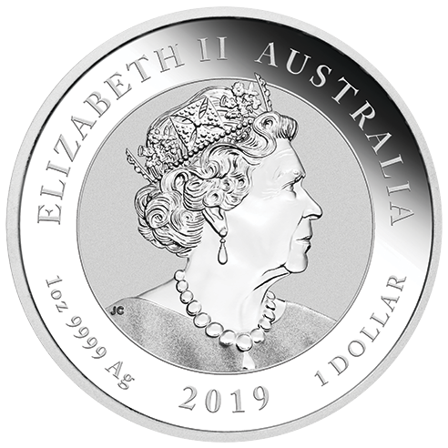 2019 Double Dragon 1 Oz Silver - Perth Mint- Brilliant Uncirculated