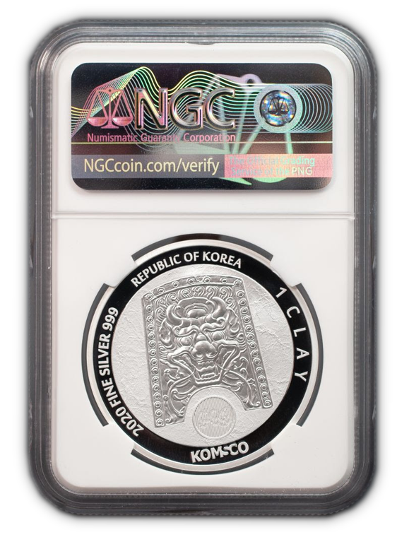 2020 Chiwoo Cheonwang 1 Clay South Korea Mint Medal 1 oz Silver NGC PF70
