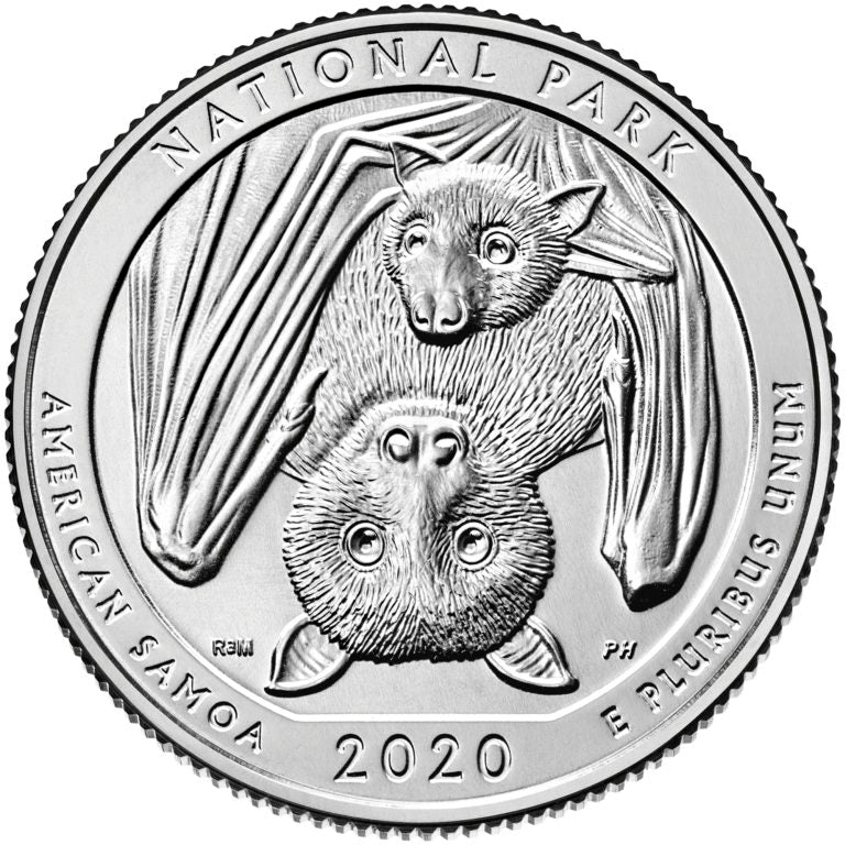 2020 W American Samoa Quarter Dollar West Point - Brilliant Uncirculated - CoinsTV