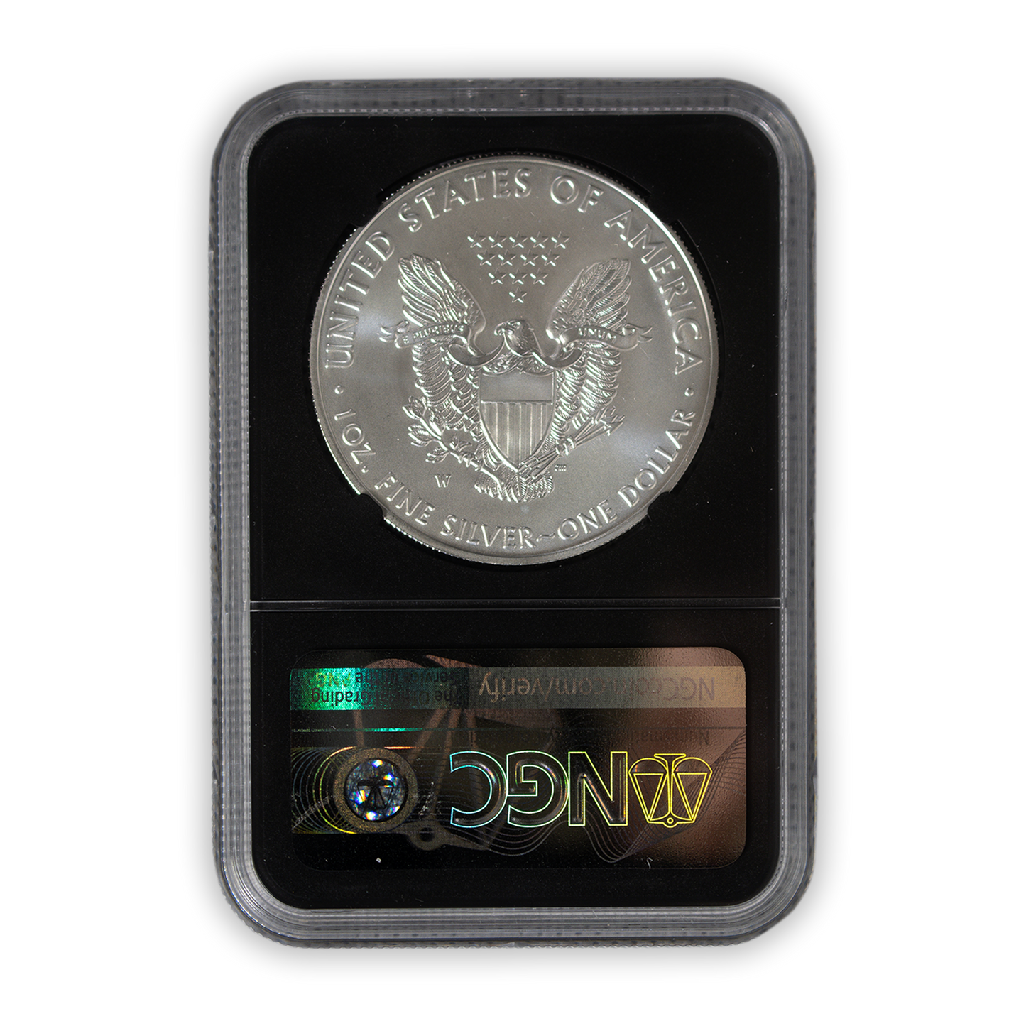2020 W Silver Eagle - West Point Burnished - NGC MS70 FDI Mercanti Label - CoinsTV