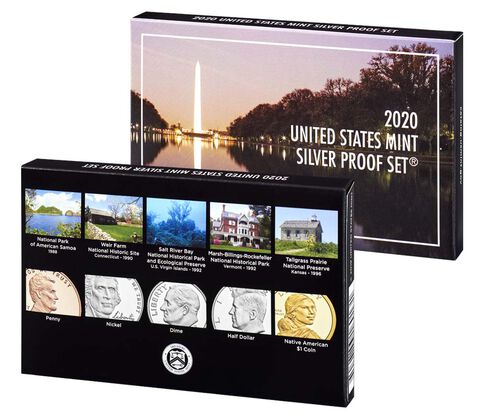 2020 Silver Proof 10 Coin Set + Bonus 2020 Jefferson Nickel West Point Reverse Proof