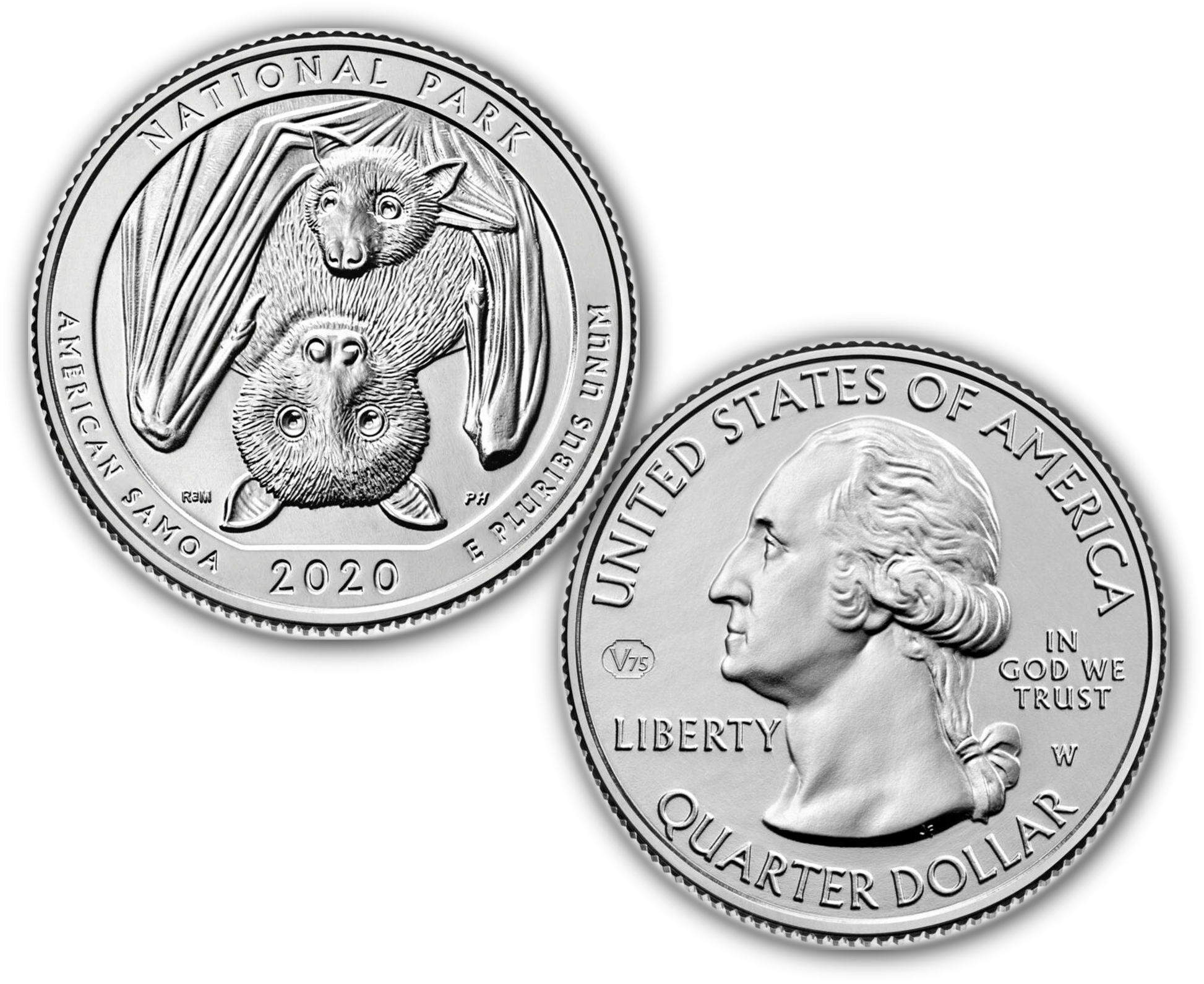 2020 W American Samoa Quarter Dollar West Point - Brilliant Uncirculated - CoinsTV