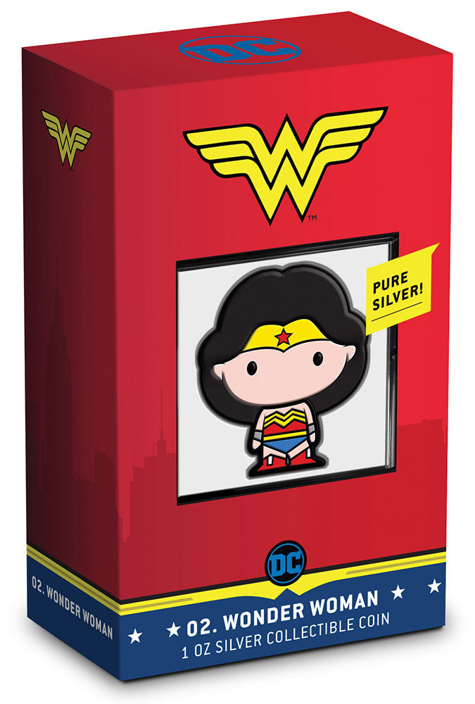 2020 Wonder Woman Chibi Collection 1 oz Silver Coin - New Zealand Mint - CoinsTV