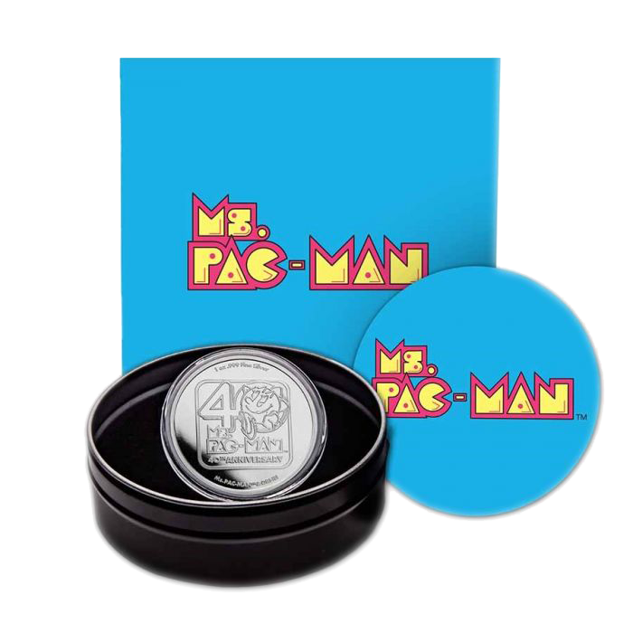 2021 Ms. PAC-MAN 40th Anniversary 1oz Silver Proof Coin - CoinsTV