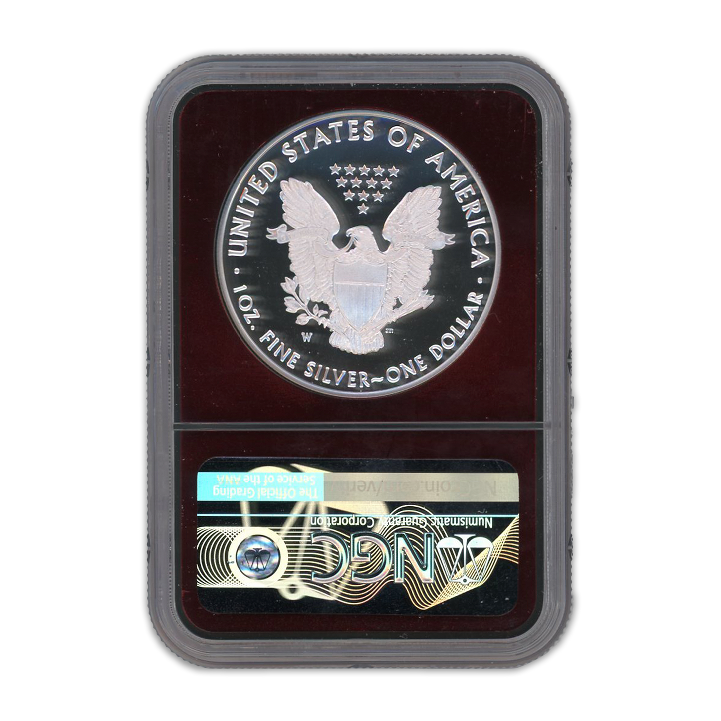 2021-W Silver Eagle Congratulations - First Day of Issue - Ultra Cameo NGC PF70 Red Foil Core - CoinsTV