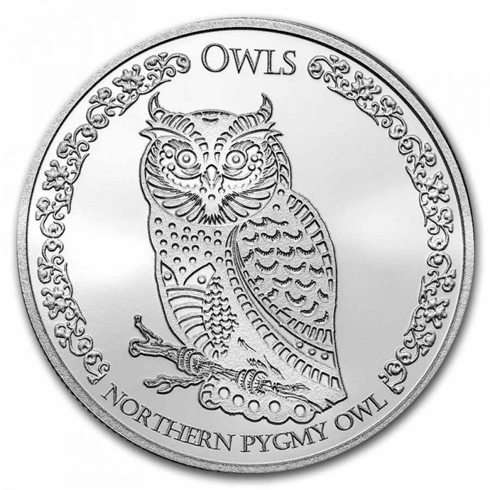 2021 Northern Pygmy Owl - 1 Oz Silver - Tokelau - Brilliant Uncirculated