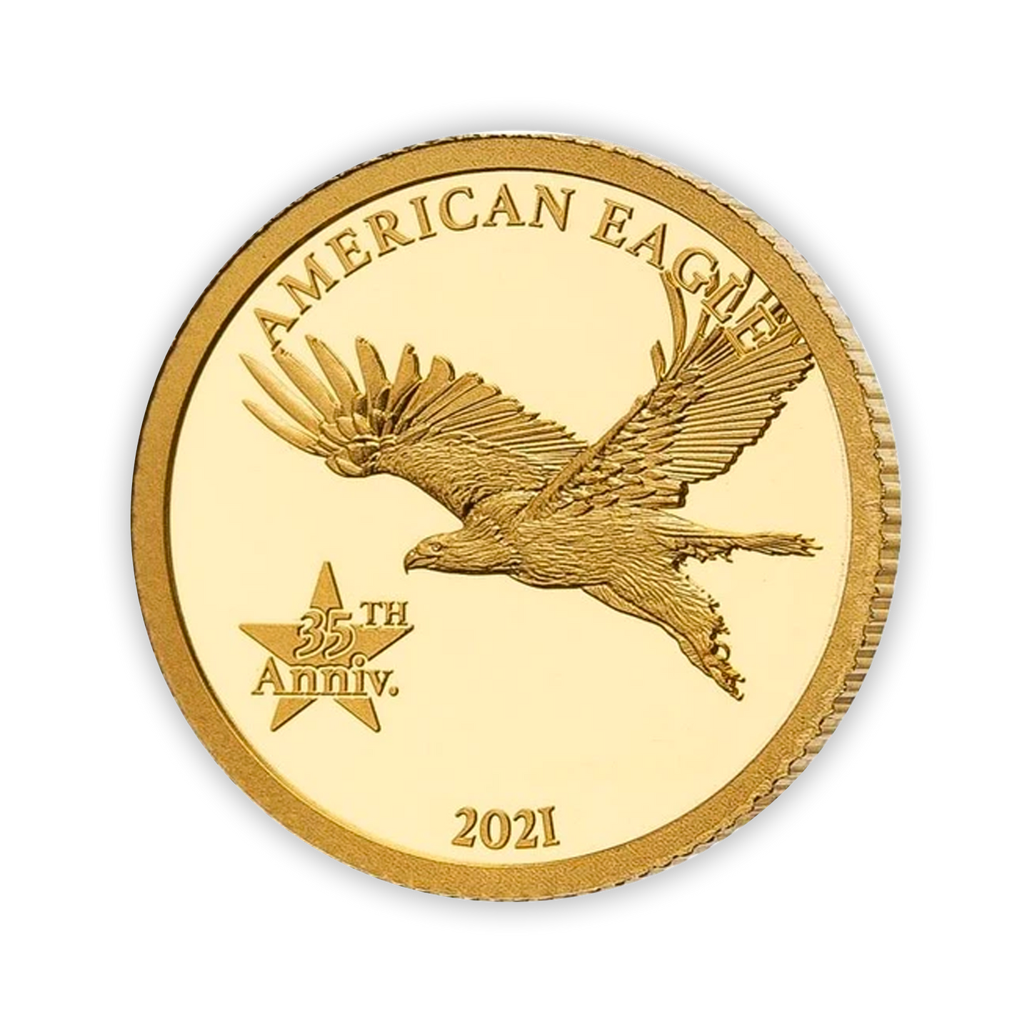 2021 Barbados 100th Anniversary of the American Eagles 0.5 gram Gold