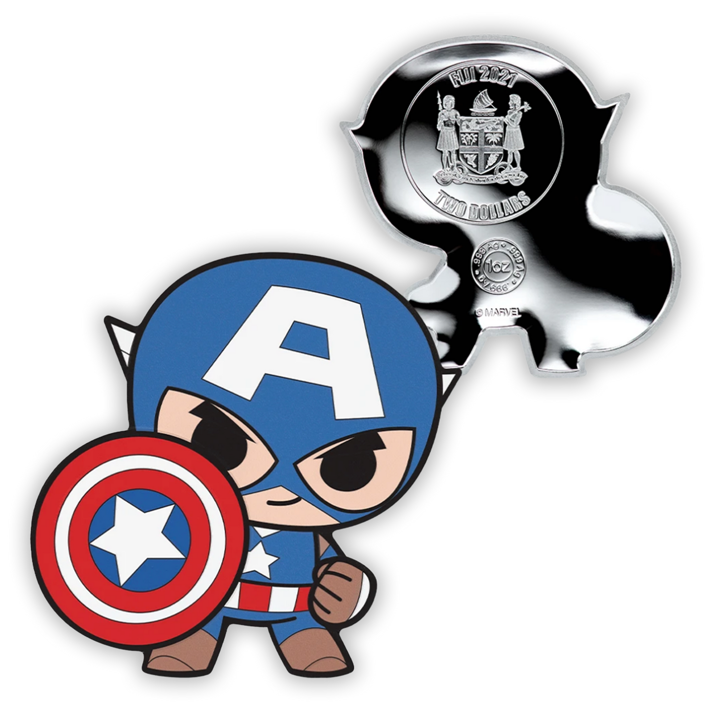 2021 Captain American Mini Hero - Reserve Bank of Fiji - 1 oz Silver Coin