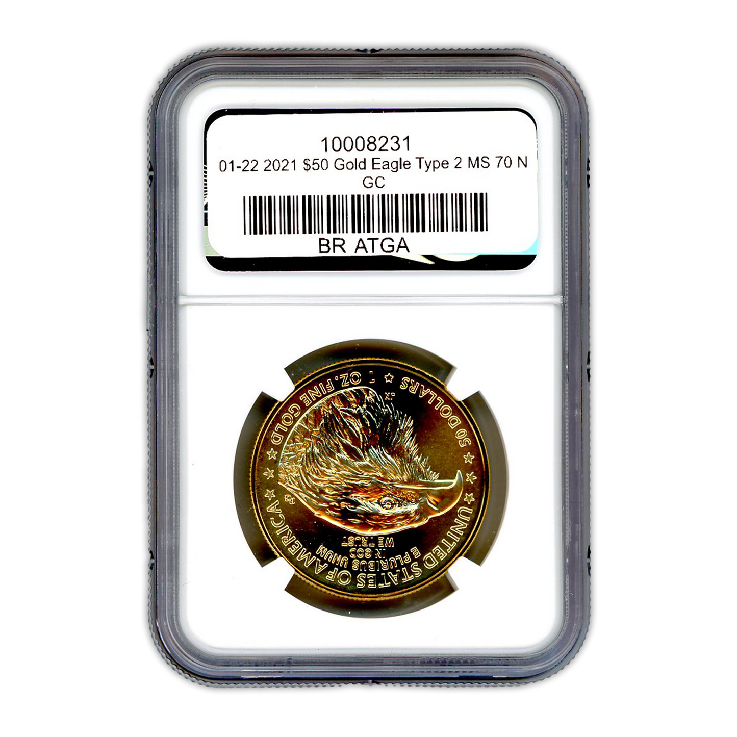 2021 $50 Gold Eagle Portrait - Coin Type 2 - NGC MS70 - CoinsTV