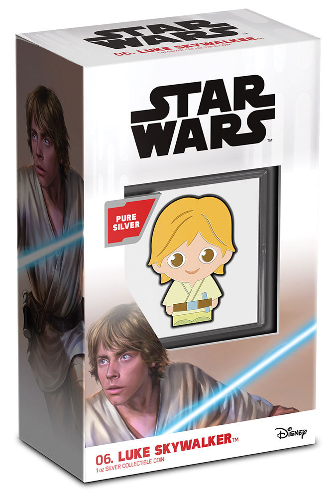 2021 Luke Skywalker Chibi Collection 1 oz Silver Coin - New Zealand Mint - CoinsTV