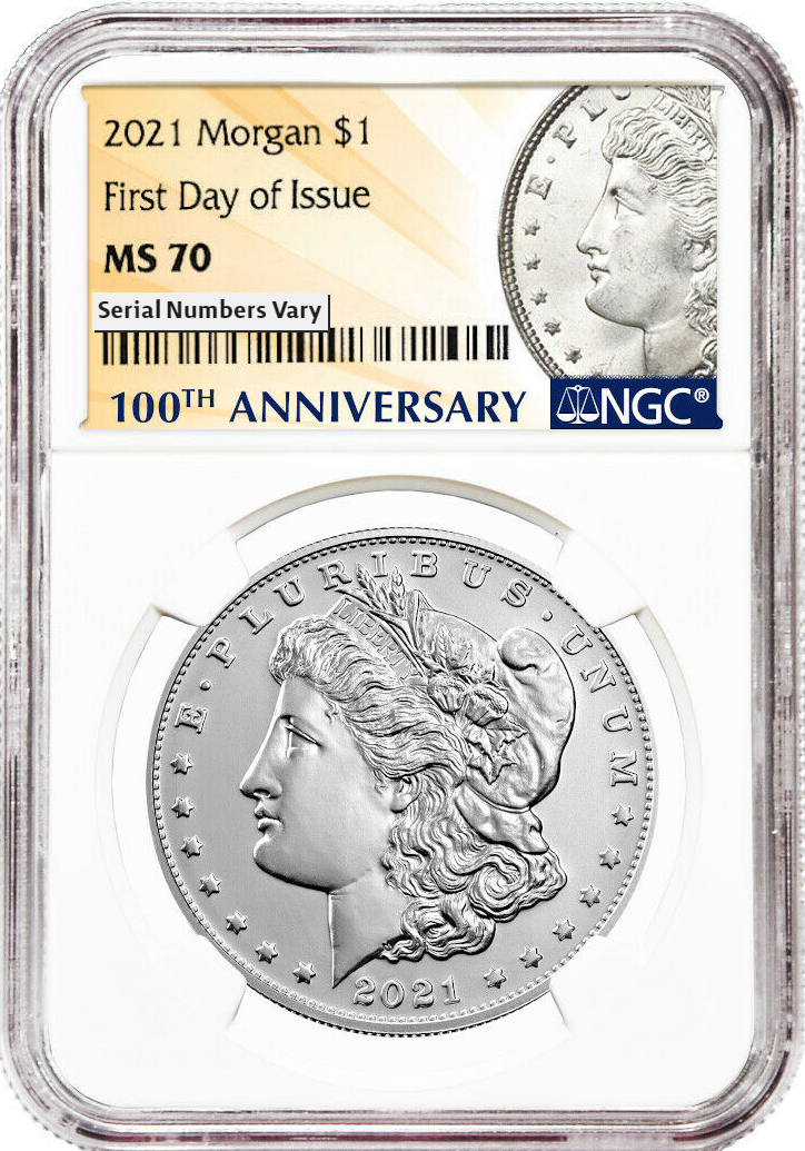 2021 P Morgan Silver Dollar - NGC MS70 First Day of Issue