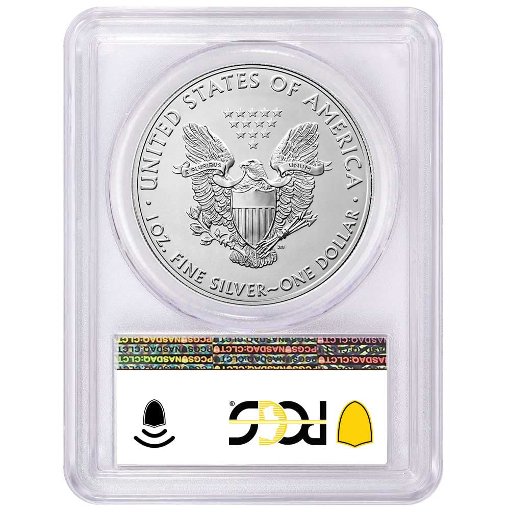 2021 Silver Eagle - Business Strike - Type 1 - PCGS MS70 Blue Label - CoinsTV