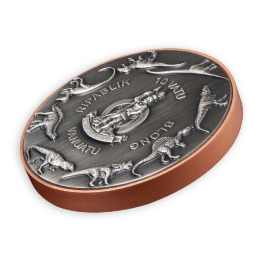 2021 Tyrannosaurus Rex Double Silver Giant - Vanuatu- 5 oz Bimetal - CoinsTV