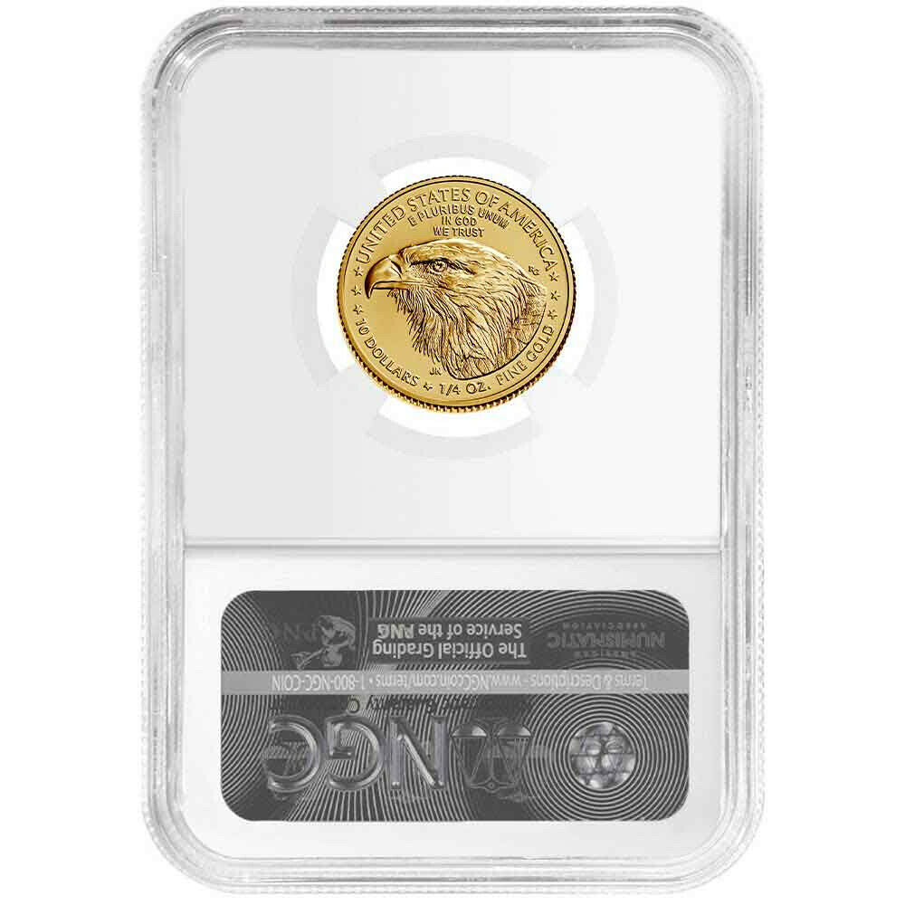 2021 $10 Gold Eagle 1/4 oz - Business Strike - Type 2 - NGC MS70 ER Early Release Jennis Norris Label - CoinsTV