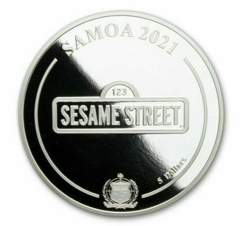 2021 Sesame Street Cookie Monster 1 oz .999 Silver Proof in Box