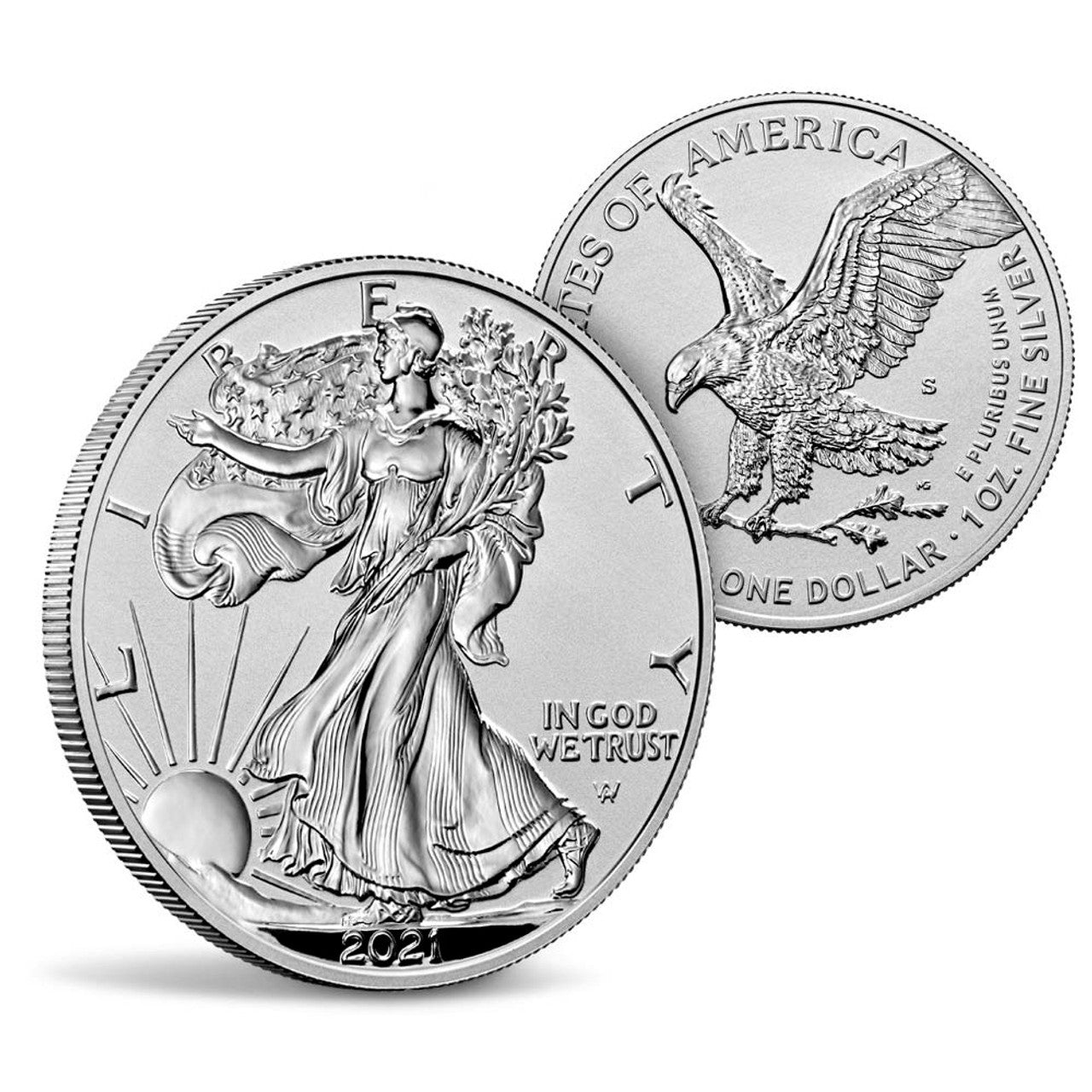 2021 Silver Eagle Type 2 Reverse Proof in Capsule - CoinsTV