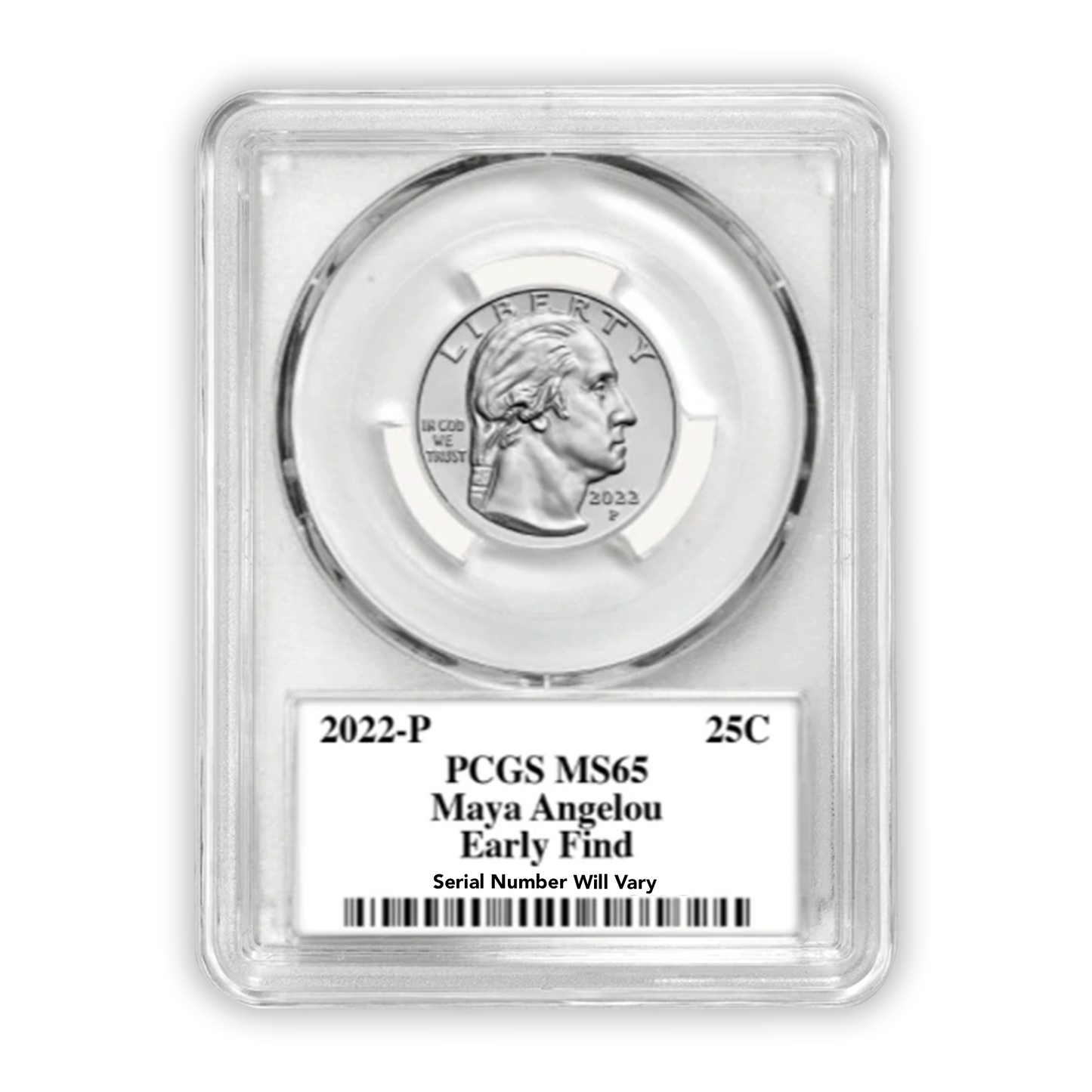 2022 American Women Quarter - Maya Angelou - PCGS MS65 Early Find - Sabin Signed - CoinsTV