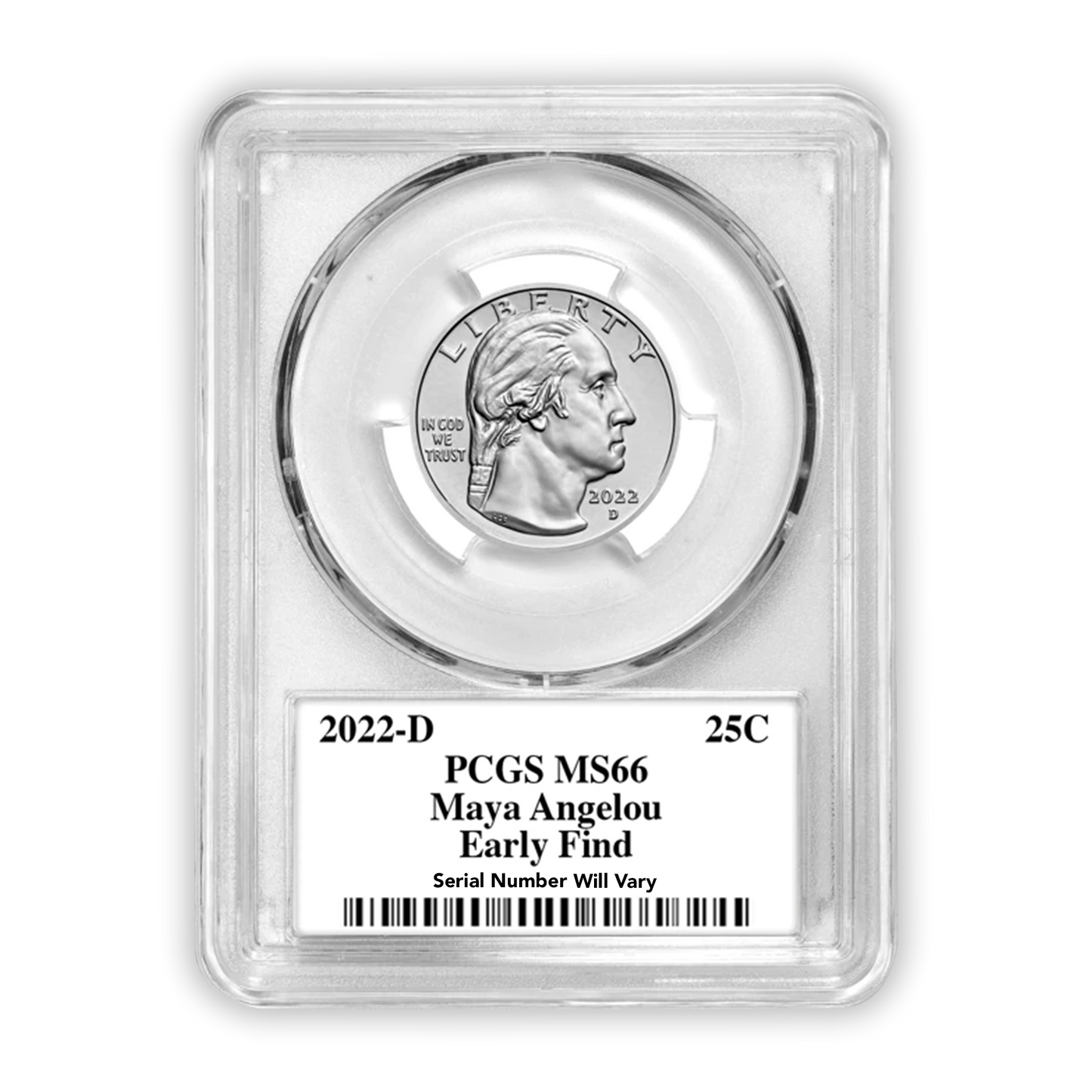 2022 American Women Quarter - Maya Angelou - PCGS MS66 Early Find - Sabin Signed - CoinsTV