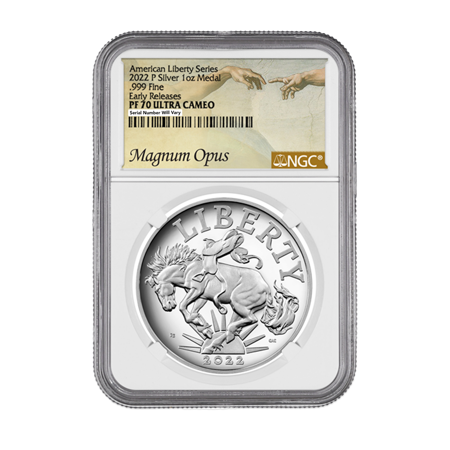 2022 P 1 Oz Silver Liberty Medal - NGC PF70 Early Release Magnum Opus Label