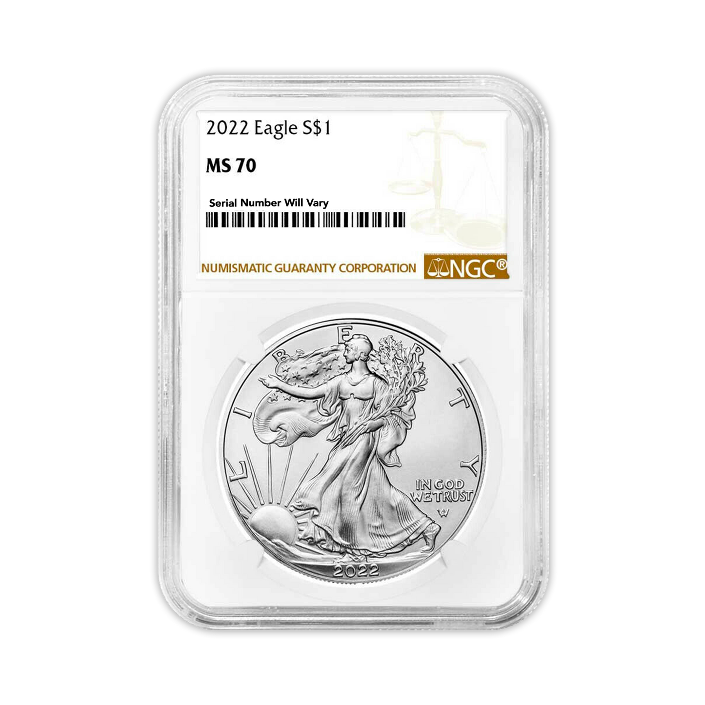 2022 Silver Eagle - Business Strike - Type 2 - NGC MS70 Brown Label