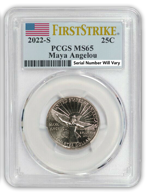 2022 American Women Quarter P/D/S 3 pc Set - PCGS MS65 First Strike - Maya Angelou - CoinsTV
