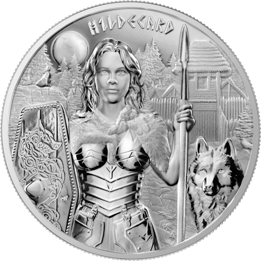 2022 1 oz Valkyries Hildegard Silver Germania Mint
