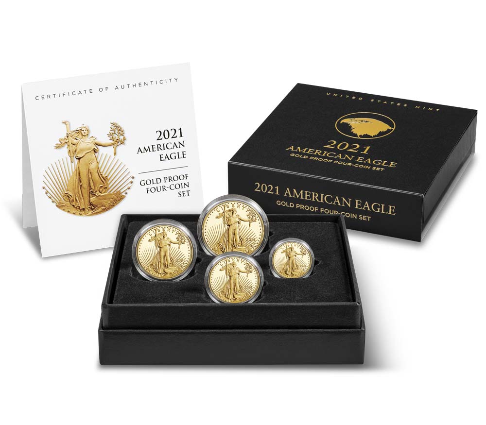 2021 Gold Eagle Type 2 Set - West Point Proof - Original Government Packaging OGP - CoinsTV