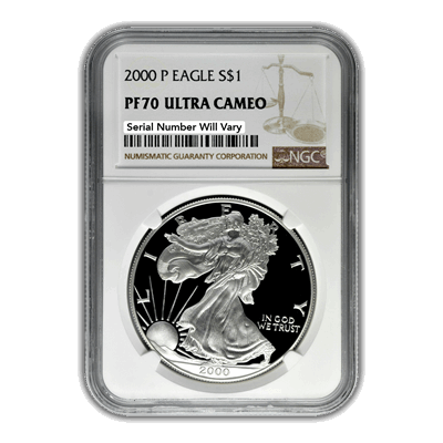 2000 Silver Eagle NGC Proof 70 - CoinsTV