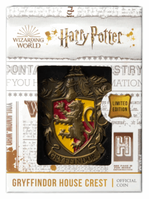 2021 Harry Potter - Hogwarts House Crest Gryffindor – Matte Gold Plating - CoinsTV