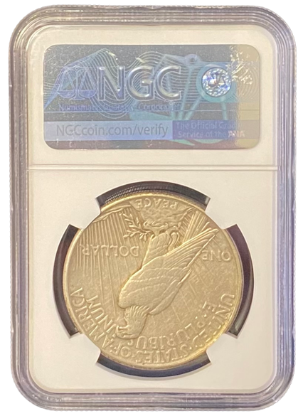 1921 Peace Silver Dollar - High Relief - NGC AU55 - CoinsTV