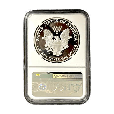1992 S Silver Eagle - Proof - NGCX PF10 Ultra Cameo Sight White - CoinsTV