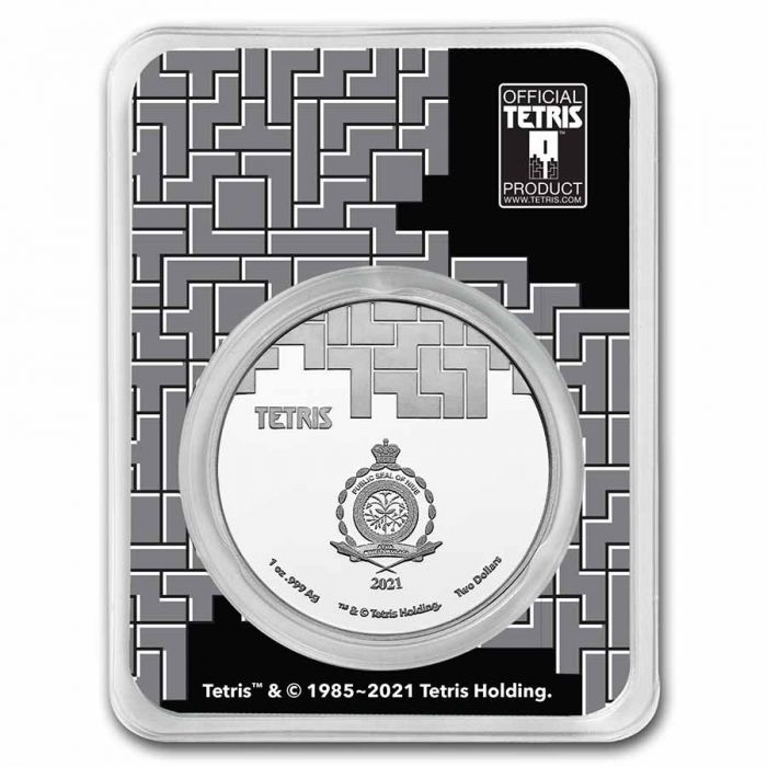2021 Niue Tetris- St Basil's Cathedral - 1 oz Silver Coloured Coin - CoinsTV