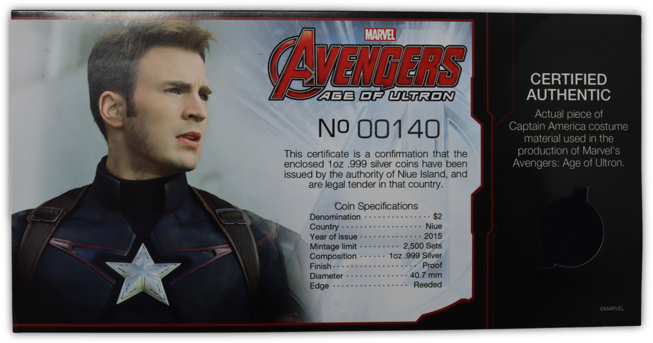 2015 Avengers 1 Oz Silver 5 Coin Set - NGC PF70 First Release - CoinsTV