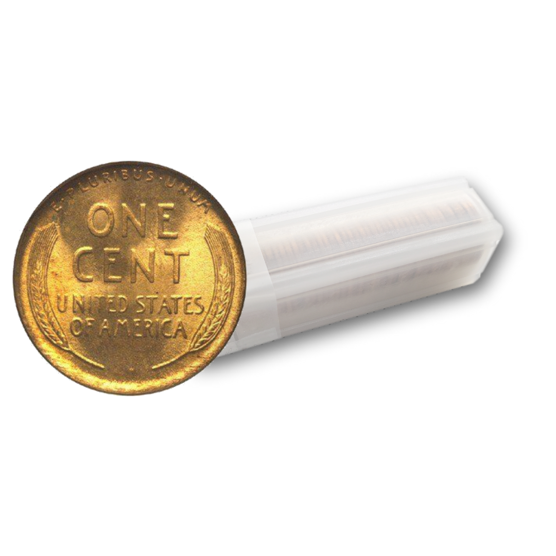 BU Wheaties - Lincoln Cents Roll of 50 - CoinsTV