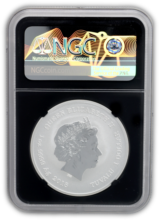 2018 Black Panther 1 Oz Silver - NGC MS69 Black Core - CoinsTV