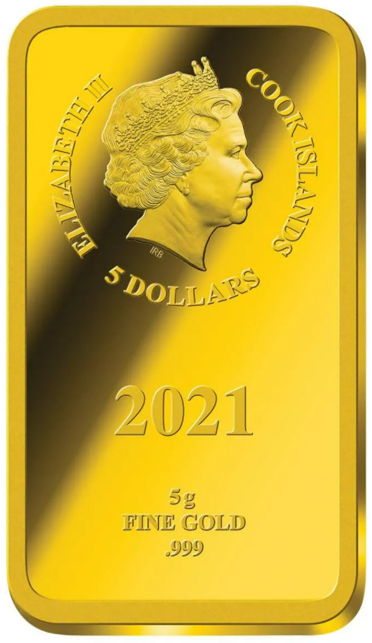 2021 Wizarding World of Harry Potter 5 gram Gold Bar - CoinsTV