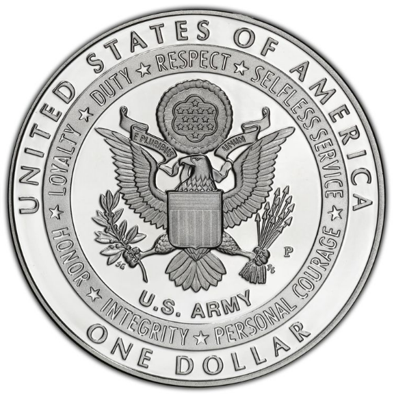 2011 US Army Commemorative Silver Dollar Philadelphia - CoinsTV