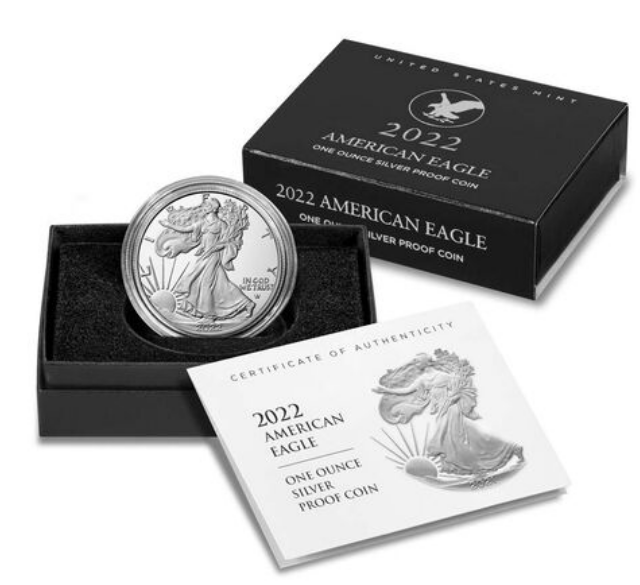 2022 American Silver Eagle - West Point Proof - Original Government Packaging (OGP) - CoinsTV
